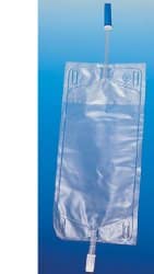 SACCA PER URINA DA GAMBA IN PVC CON TUBO DI SCARICO LUNGHEZZA 35CM PER COLLEGAMENTO AL POLPACCIO CAPACITA' 750ML COMPLETO DI VALVOLA ANTIREFLUSSO CONFEZIONE DA 30 PEZZI