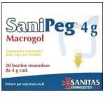SANIPEG MACROGOL POLVERE PER SOLUZIONE ORALE 20 BUSTINE DA 4G