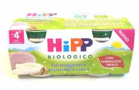 HIPP BIO OMOGENEIZZATO FORMAGGINO PROSCIUTTO 2X80 G