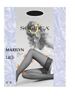 MARILYN 140 SHEER CALZA AUTOREGGENTE BLU SCURO 4