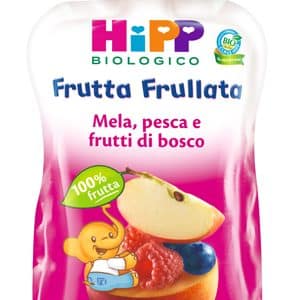 HIPP BIO FRUTTA FRULLATA MELA PESCA FRUTTI DI BOSCO 90 G