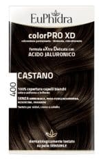 EUPHIDRA COLORPRO XD 400 CASTANO GEL COLORANTE CAPELLI IN FLACONE + ATTIVANTE + BALSAMO + GUANTI