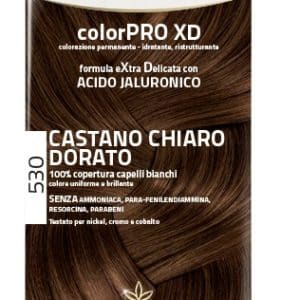 EUPHIDRA COLORPRO XD 530 CASTANO CHIARO DORATO GEL COLORANTECAPELLI IN FLACONE + ATTIVANTE + BALSAMO + GUANTI