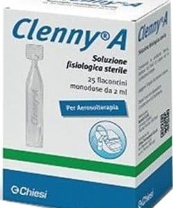 CLENNY A SOLUZIONE FISIOLOGICA STERILE PER AEROSOLTERAPIA 25FLACONCINI MONODOSE DA 2 ML