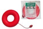 CIAMBELLA GONFIABILE PER INVALIDI IN GOMMA ROSSA TEAM DELUXECON POMPA 40CM DIAMETRO
