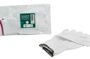 GUANTO DI FILO COTONE 100% BIANCO PER ALLERGIE DERMATOLOGICHE 7,5 1 PAIO