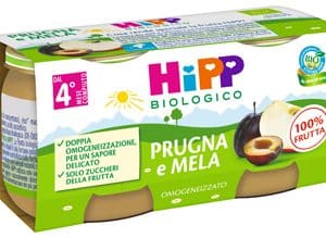HIPP BIO OMOGENEIZZATO PRUGNA E MELA 2 X 80 G