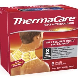 FASCE AUTORISCALDANTI A CALORE TERAPEUTICO THERMACARE COLLO/SPALLA/POLSO 6 PEZZI