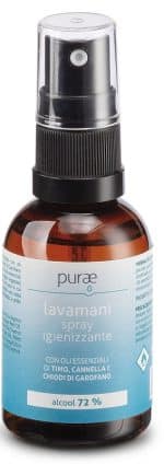 PURAE LAVAMANI SPRAY IGIENIZZANTE 50 ML CON OLI ESSENZIALI