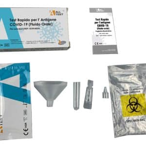 TEST ANTIGENICO RAPIDO COVID-19 ALLTEST AUTODIAGNOSTICO DETERMINAZIONE QUALITATIVA ANTIGENI SARS-COV-2 IN CAMPIONI SALIVARI MEDIANTE IMMUNOCROMATOGRAFIA