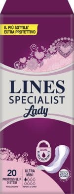 ASSORBENTI PER INCONTINENZA LINES SPECIALIST LADY LONG 20 PEZZI