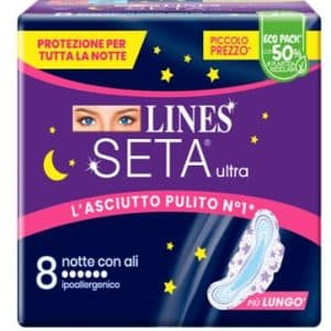 LINES SETA ULTRA ASSORBENTI NOTTE 8 PEZZI