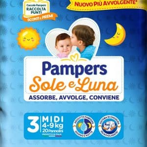 PAMPERS SOLE LUNA MIDIDI 20 PEZZI