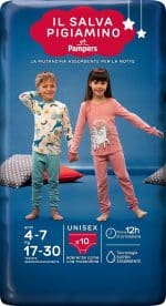 PANNOLINO PAMPERS BABYCARE SALVAPIGIAMINO S/M 10 PEZZI