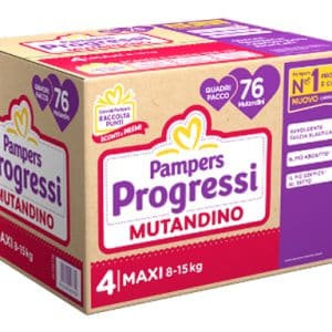 PAMPERS PROGRESSI MUTANDINA QUADRI MAXI 76 PEZZI