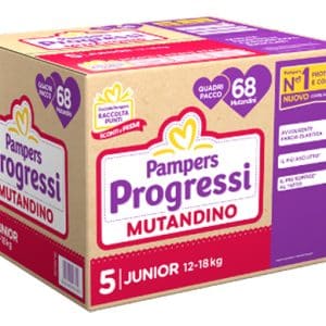 PAMPERS PROGRESSI MUTANDINA QUADRI JUNIOR 68 PEZZI