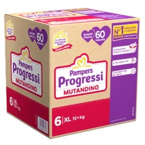 PAMPERS PROGRESSI MUTANDINA QUADRI XL 60 PEZZI