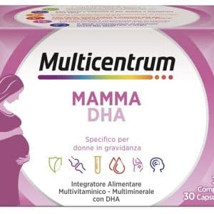 MULTICENTRUM MAMMA DHA 30 COMPRESSE + 30 CAPSULE SENZA GLUTINE E SENZA ZUCCHERI