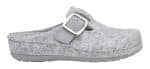 INVERNESS BUCKLE WOOL+NUBUCK PANTOFOLA WOMAN LIGHT GREY 40