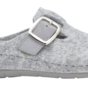 INVERNESS BUCKLE WOOL+NUBUCK PANTOFOLA WOMAN LIGHT GREY 40