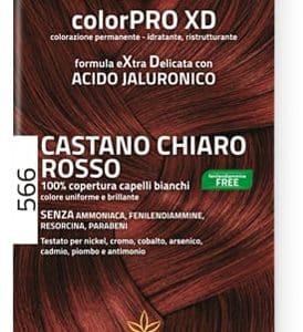 EUPHIDRA COLORPRO GEL COLORANTE CAPELLI XD 566 CASTANO CHIARO ROSSO 50 ML + ATTIVANTE + BALSAMO + GUANTI