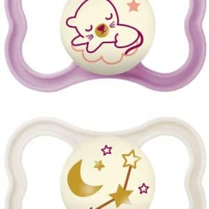 MAM AIR NIGHT SUCCHIETTO 16+ MESI SILICONE FEMMINA 2 PEZZI