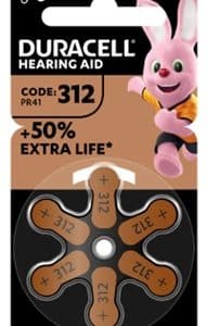 DURACELL EASY TAB 312 MARRONE BATTERIA PER APPARECCHIO ACUSTICO 6 PEZZI