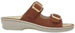 MIETTA BUCKLE SUEDE W COGNAC 38