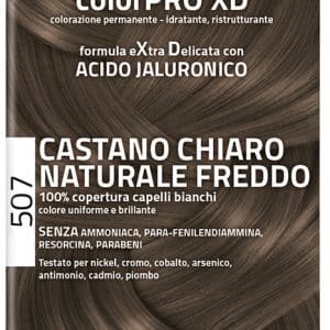 EUPHIDRA COLORPRO XD 507 CASTANO CHIARO NATURALE F COLORE +ATTIVANTE + BALSAMO + CUFFIA + GUANTI