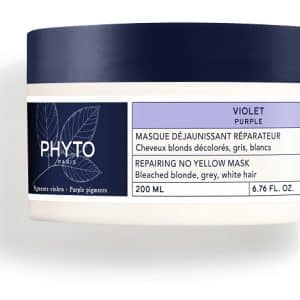 PHYTO PARIS VIOLET MASCHERA ANTI GIALLO RIPARATRICE PER CAPELLI BIONDI DECOLORATI GRIGI BIANCHI 200 ML