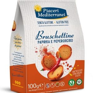 PIACERI MEDITERRANEI BRUSCHETTINE PAPRIKA E PEPERONCINO 100G