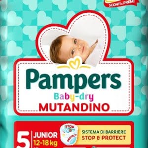 PAMPERS BABY DRY PANNOLINO MUTANDINA JUNIOR SMALL PACK 13 PEZZI