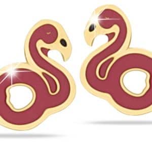 MJ POST 493 ORECCHINO DEFINITIVO MEDICAL JEWELS FENICOTTERIROSA