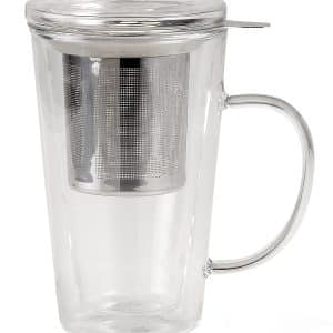 NEAVITA INFUSIERA VETRO DOPPIA PARETE FILTRO ACCIAIO 300 ML