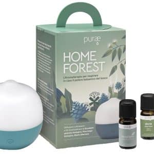 PURAE KIT HOME FOREST DIFFUSORE PIPER AGAVE 2 OLII ESSENZIALI BIO + 1 OLIO ESSENZIALE 5 ML