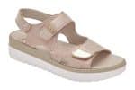 CALZATURA VERSILIA SANDAL PRINTED LEATHER W PLATINUM 39