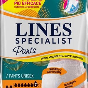 PANNOLONE PER INCONTINENZA LINES SPECIALIST PANTS EXTRA UNISEX M 7 PEZZI