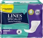 PANNOLONE PER INCONTINENZA LINES SPECIALIST DERMA PROTECTIONSAGOMATO ANATOMICO SUPER 15 PEZZI