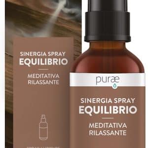 PURAE SINERGIA SPRAY AMBIENTE EQUILIBRIO MEDITATIVA RILASSANTE CON OLI ESSENZIALI 60 ML