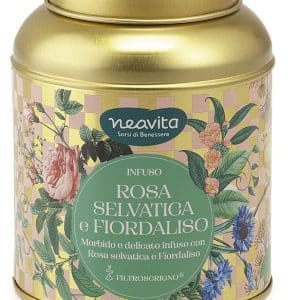 NEAVITA INFUSO ROSA SELVATICA E FIORDALISO 12 FILTROSCRIGNOIN CADDY INFUSI DI PRIMAVERA 12 FILTRI X 3,5 G
