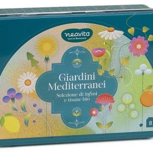 NEAVITA 8 FILTRI BIO ASSORTITI IN COFANETTO LATTA GIARDINI MEDITERRANEI 8 BUSTINE