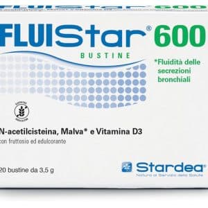 FLUISTAR 600 20 BUSTINE DA 3,5 G CON FRUTTOSIO ED EDULCORANTE SENZA GLUTINE