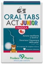 GSE ORAL TABS ACT JUNIOR FRAGOLA 20 COMPRESSE OROSOLUBILI CON EDULCORANTE SENZA GLUTINE