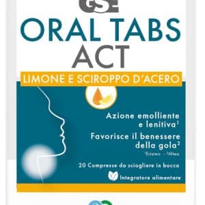 GSE ORAL TABS ACTS LIMONE E SCIROPPO D'ACERO 20 COMPRESSE OROSOLUBILI CON EDULCORANTE SENZA GLUTINE