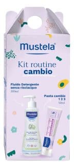 MUSTELA KIT ROUTINE CAMBIO 1 FLUIDO DETERGENTE SENZA RISCIACQUO 300 ML + 1 PASTA CAMBIO 123 50 ML