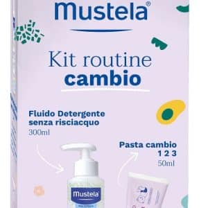 MUSTELA KIT ROUTINE CAMBIO 1 FLUIDO DETERGENTE SENZA RISCIACQUO 300 ML + 1 PASTA CAMBIO 123 50 ML