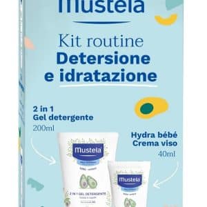 MUSTELA KIT ROUTINE DETERGENTE & IDRATANTE 1 GEL DETERGENTE2 IN 1 200 ML + 1 HYDRA BEBE' CREMA VISO 40 ML