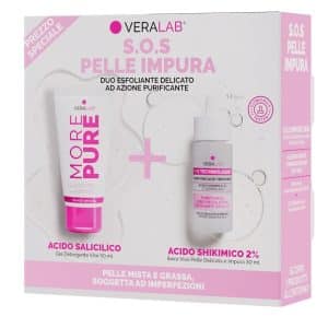 VERALAB KIT PHARMA SOS PELLE IMPURA 1 MORE PURE GEL DETERGENTE VISO 50 ML +1 ACIDO SHIKIMICO 2% SIERO VISO 30 ML