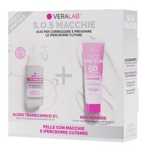VERALAB KIT PHARMA SOS MACCHIE 1 ACIDO TRANEXAMICO 2% SIEROVISO 30 ML + 1 FACE THE SUN NIACINAMIDE CREMA VISO SPF50 50ML