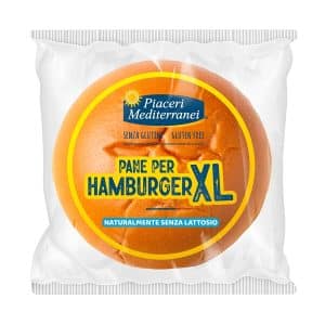 PIACERI MEDITERRANEI PANE PER HAMBURGER XL 110 G NATURALMENTE SENZA LATTOSIO